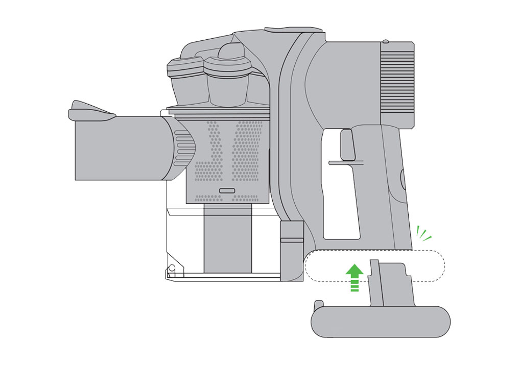 Image montrant comment reconnecter le bloc d’alimentation à la machine.